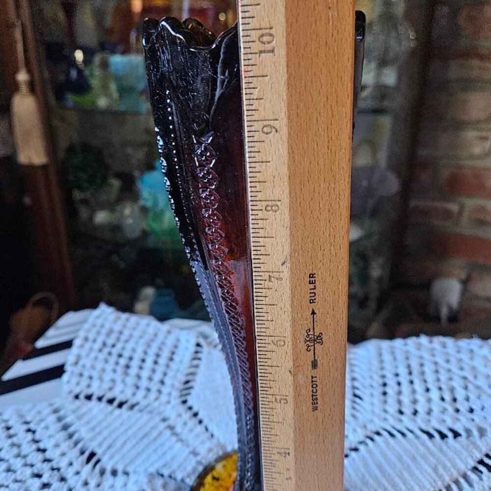 Indiana vintage glass vase amber/root beer color!  PRETTY!!! - Picture 5 of 5
